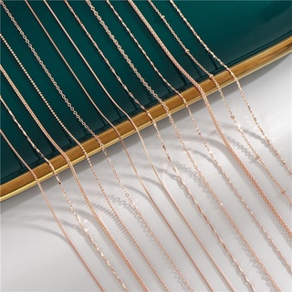 16-24 Polegadas Prata Real 925 Esterlina 18K Rose-Gold 7style Colar K Link Fêmea ins Korea Simples Atacado