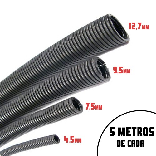 Conduite corrugado automotivo 4,5mm 7,5mm 9,5mm 12,5mm 5 metros cada ...