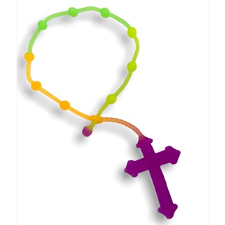 3 Terços De Pulso Silicone Colorido Emborrachado 28cm em Oferta na Shopee