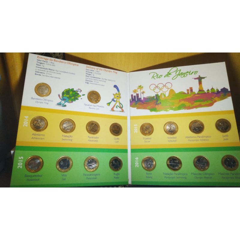 Álbum Moedas Rio 2016 completo