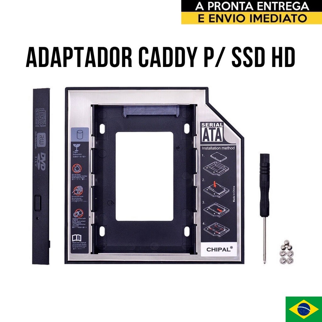 Caddy Adaptador para Notebook Laptop Segundo HD SSD