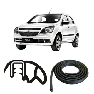 Borracha De Porta Traseira Preta Estriada Gm Agile 09/14 em Oferta na Shopee