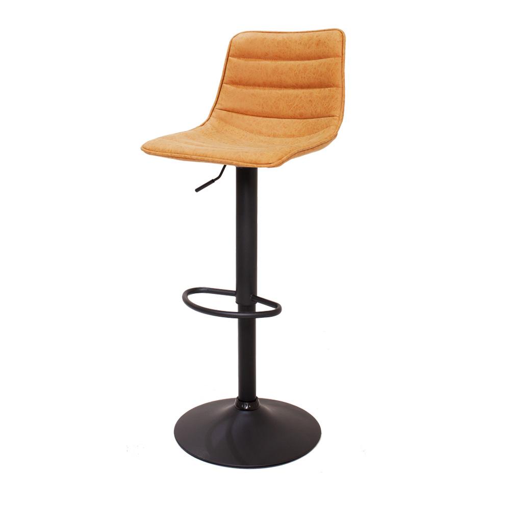 Banqueta Alta Estofado Com Encosto Alto Giratória Para Cozinha Barbacena Éssen Caramelo Vintage Luxo em Oferta na Shopee