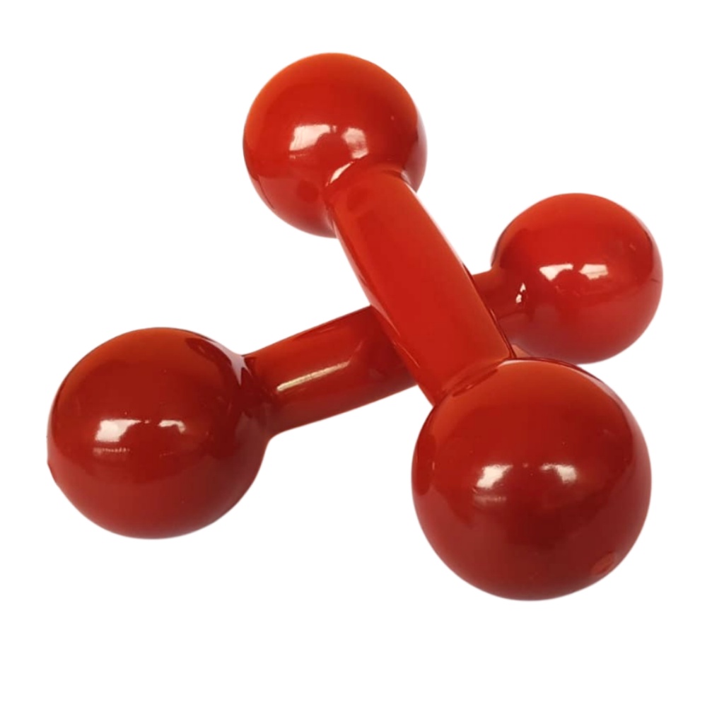 Par Halter Emborrachado 3 Kg Halter Peso Academia Treino