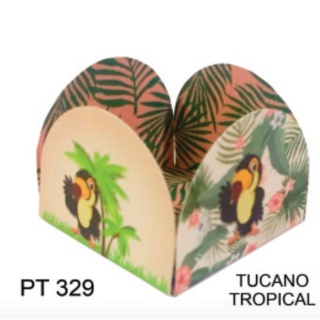 50 Formninhas Para Doce Festa Havaiana Tucano Tropical  Pt329 (Jango) em Oferta na Shopee