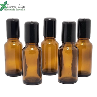 05 Frascos Vidro Âmbar Roll On 50mL em Oferta na Shopee