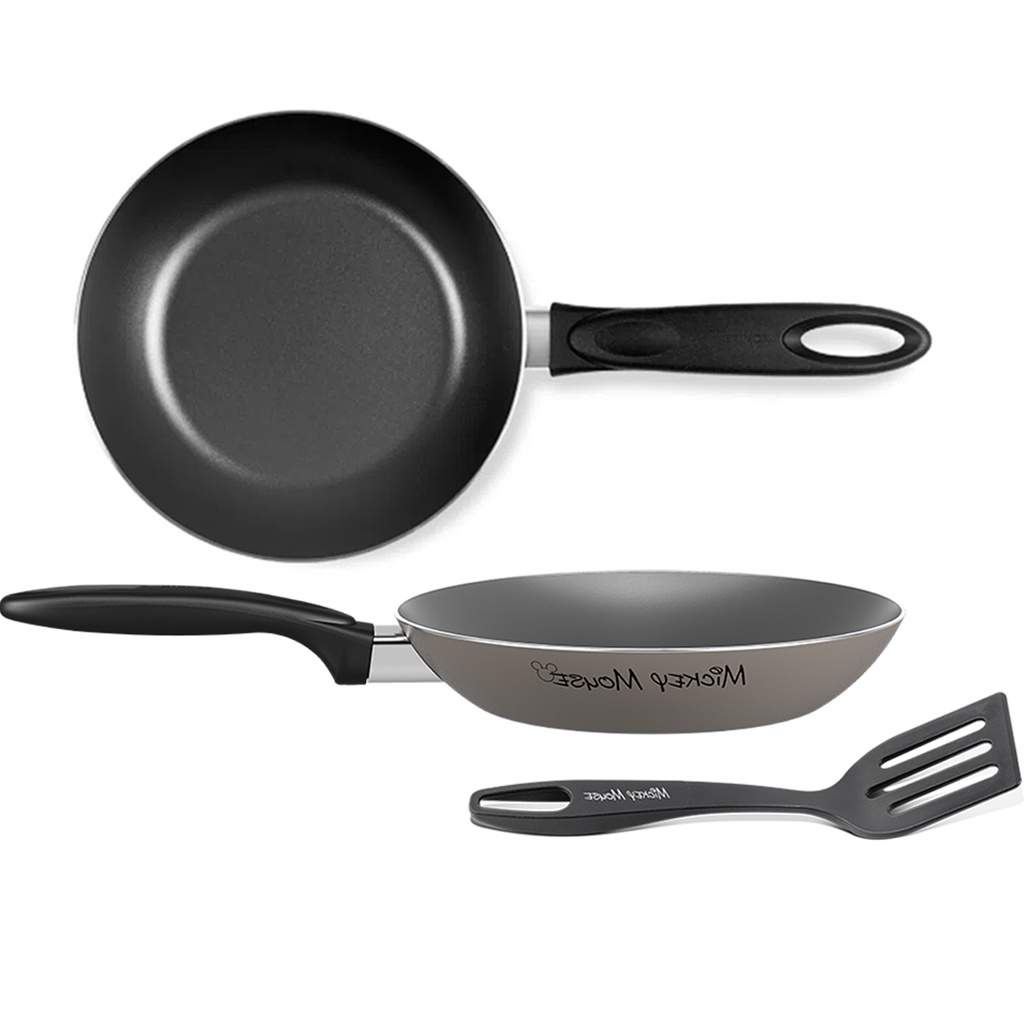 Panela Frigideira Alumínio Ø24cm Antiaderente Com Espátula Cozinha Mickey  -7223/385 Brinox