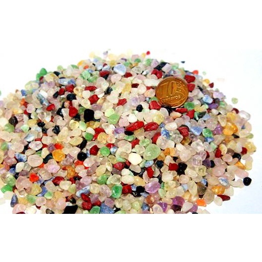 1kg Misto Sortido PP Pedra Rolado Aprox 3 a 9 mm Classe B