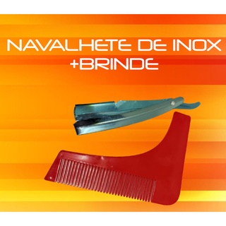 Navalha navalhete inox para barbeiro profissional