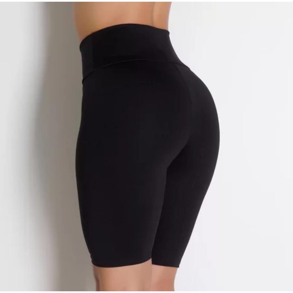 Bermuda Legging Plus Size Feminino Cintura Alta Suplex Academia Corrida em Oferta na Shopee