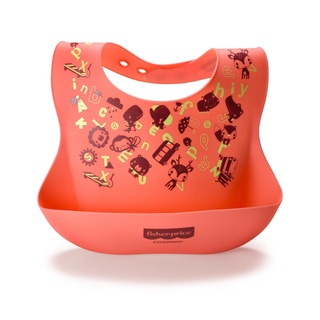 Babador de Silicone Estampado Yummy! Coral Fisher-Price - BB1186