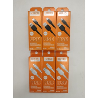 Cabo Original Kaidi Micro Usb/V8 Tipo-C iPhone KD-28A/28C/28S em Oferta na Shopee
