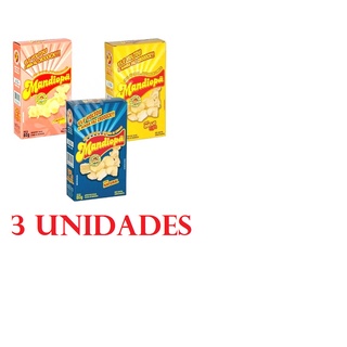 Mandiopã 3 Unidades Natural Queijo e Caixinhas c/ 80gr cada Mandiopan O Legitimo
