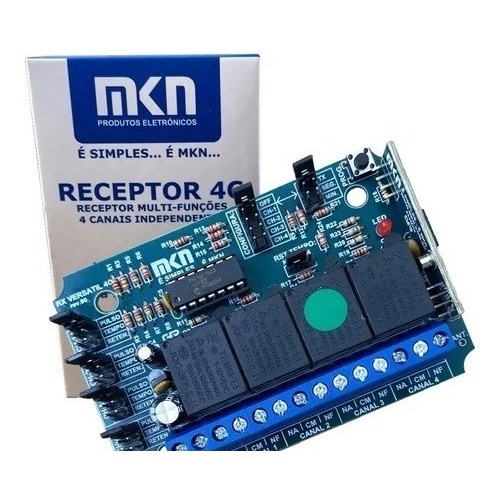 Receptor Portão Eletrônico 4 Canais Multi Funções 248tx Mkn