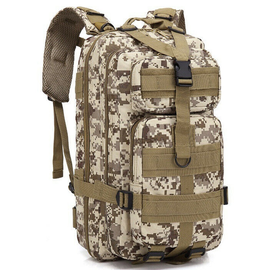 Mochila Multiuso Escolar Militar Tática Cargueira 30 Litros Cáqui
