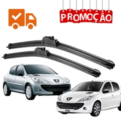Par de Palheta Limpador Parabrisa Dianteiro Peugeot 206 207 1998 á 2014 OFERTA