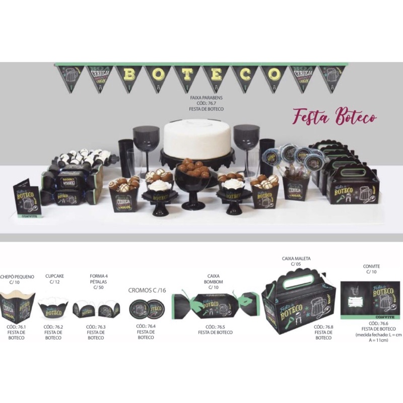 kit festa boteco completo em Oferta na Shopee