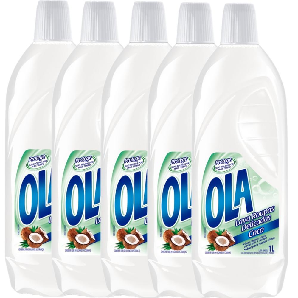 Kit com 5 Lava Roupas Ola Coco 1L Cada em Oferta na Shopee