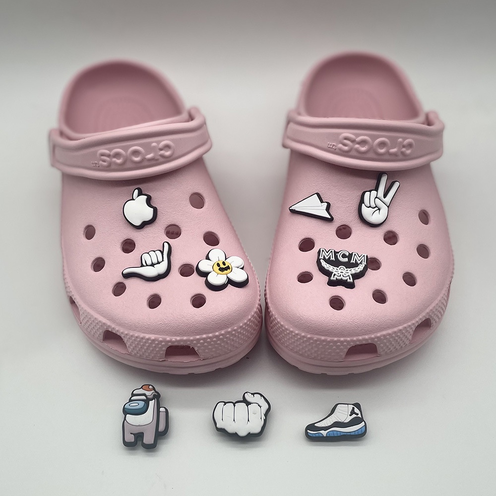 1pç Jibbitz crocs/Formato De Sapato panda/Desenho Animado Em PVC Com ...