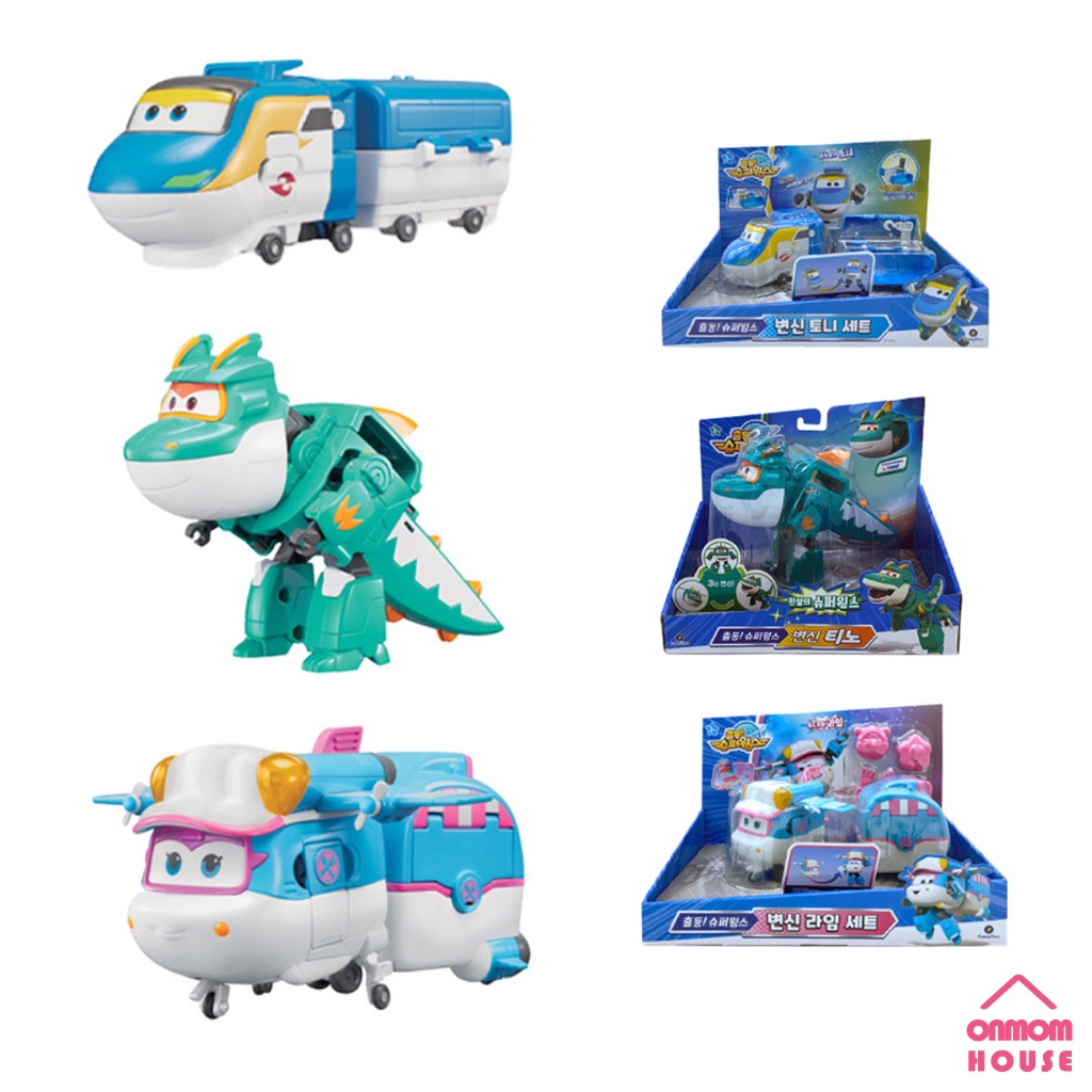 Super Wings Temporada 6 Transformer TINO TONY LIME Robot Figure Coreano Brinquedo