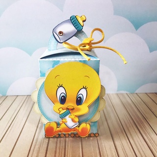 Kit com 5 Caixas com alça personalizada Looney Tunes Baby 3D