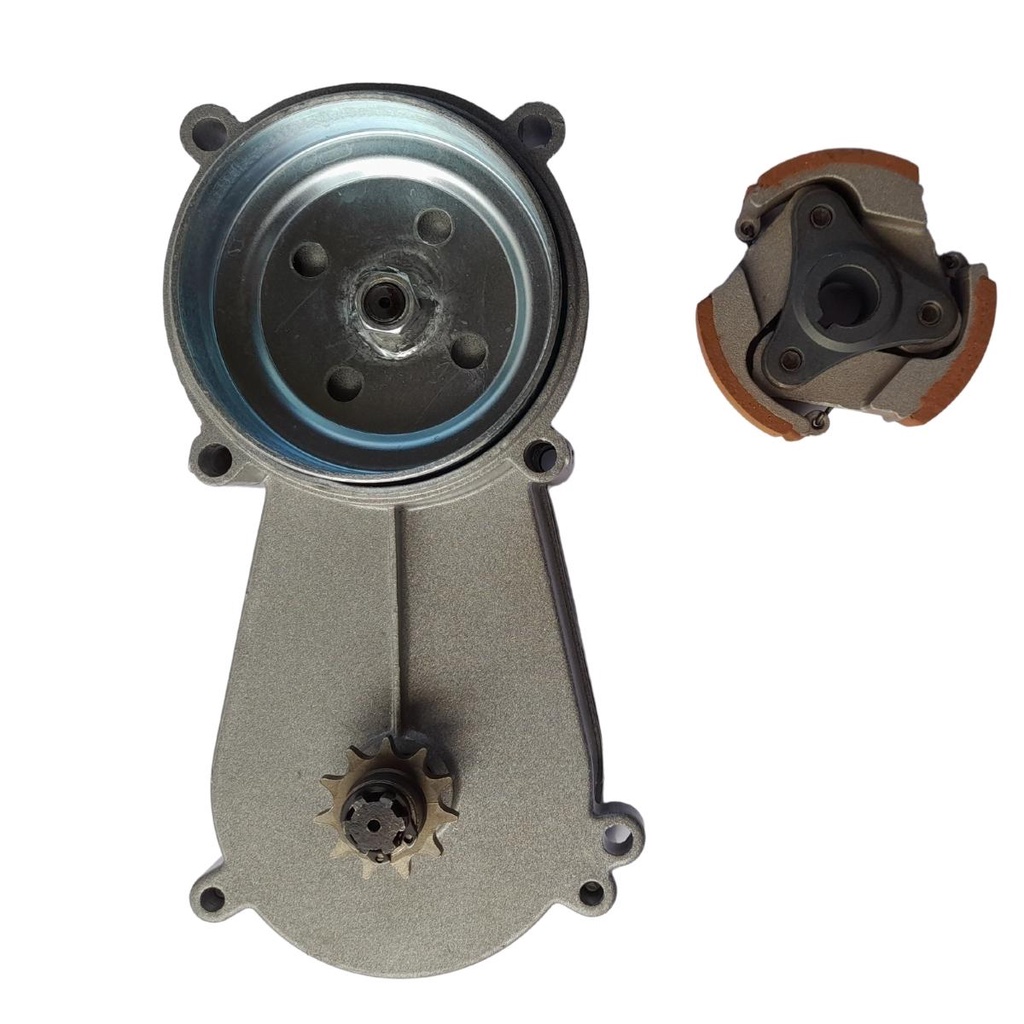 Caixa de transmissão mini moto 49cc pinhão 11d + embreagem