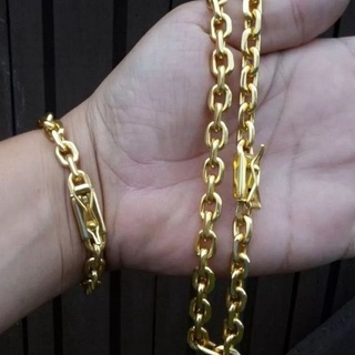 Corrente Cordão Masculino Moedas Antigas Banhado a ouro 18k Cadeado Quina 5mm C Com Garantia1 ano