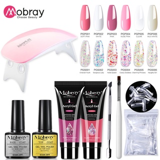 Ampliação da Lotray Poly Gel Nail de Gel Kit de Prego de um conjunto de Ferramentas de Prego Poligel 8Pcs