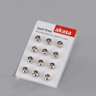 PARAFUSOS DE AÇO COM 12 peças TRUMBSCREW AKASA. Os thumbscrews da Akasa permitem acesso ao PC e os componentes internos