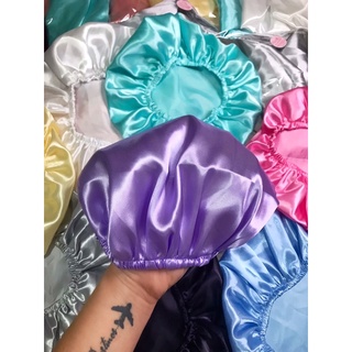 Touca de cetim antifrizz para dormir cabelo liso e cacheados