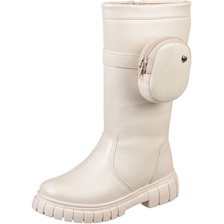 Bota Montaria GiGiL Teen Infantil Coturno Feminino Com Bolsinha Bag Bolsa Meninas Cano Alto Confortável Moda Blogueira