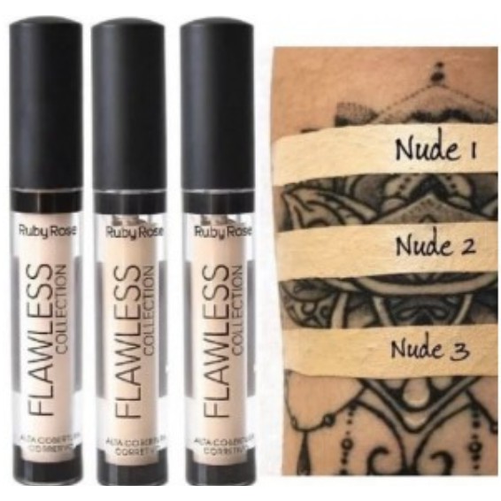 HB-8080-Bege Corretivo Líquido FLAWLESS COLLECTION Ruby Rose | Shopee ...