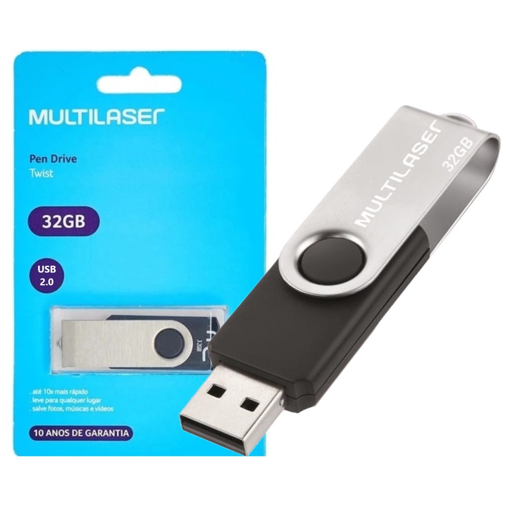 Pendrive 32gb 16gb 8gb 4gb Original Multilaser Twist 2.0 de alta Qualidade