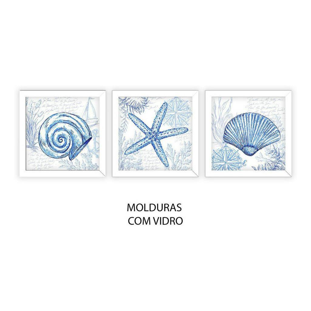 Kit 3 Quadros Decorativos Banheiro,toalete, Lavabo, Mar REF:02FO em Oferta na Shopee
