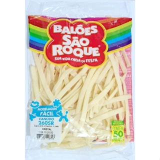 Balão 260 Canudo Transparente 50 UNIDADES Balão de Festa Bexiga Canudo 260 em Oferta na Shopee