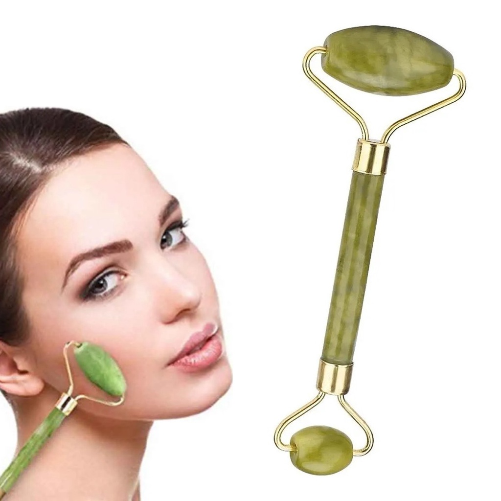 Massageador Facial Jade Roller Rolo Pedra Jade Qualidade para seu Rosto