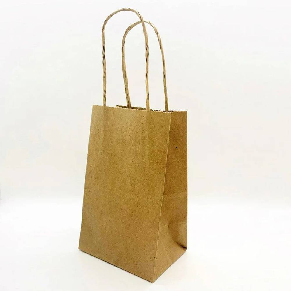 Sacola de Papel Kraft Natural - 10 Unidades - Ref 6659 - 9,5x7,5x15cm - WMA - Rizzo