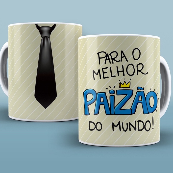 Caneca Porcelana para melhor paizão do mundo gravata - Dia dos Pais Zlprint EST.8Coleção6