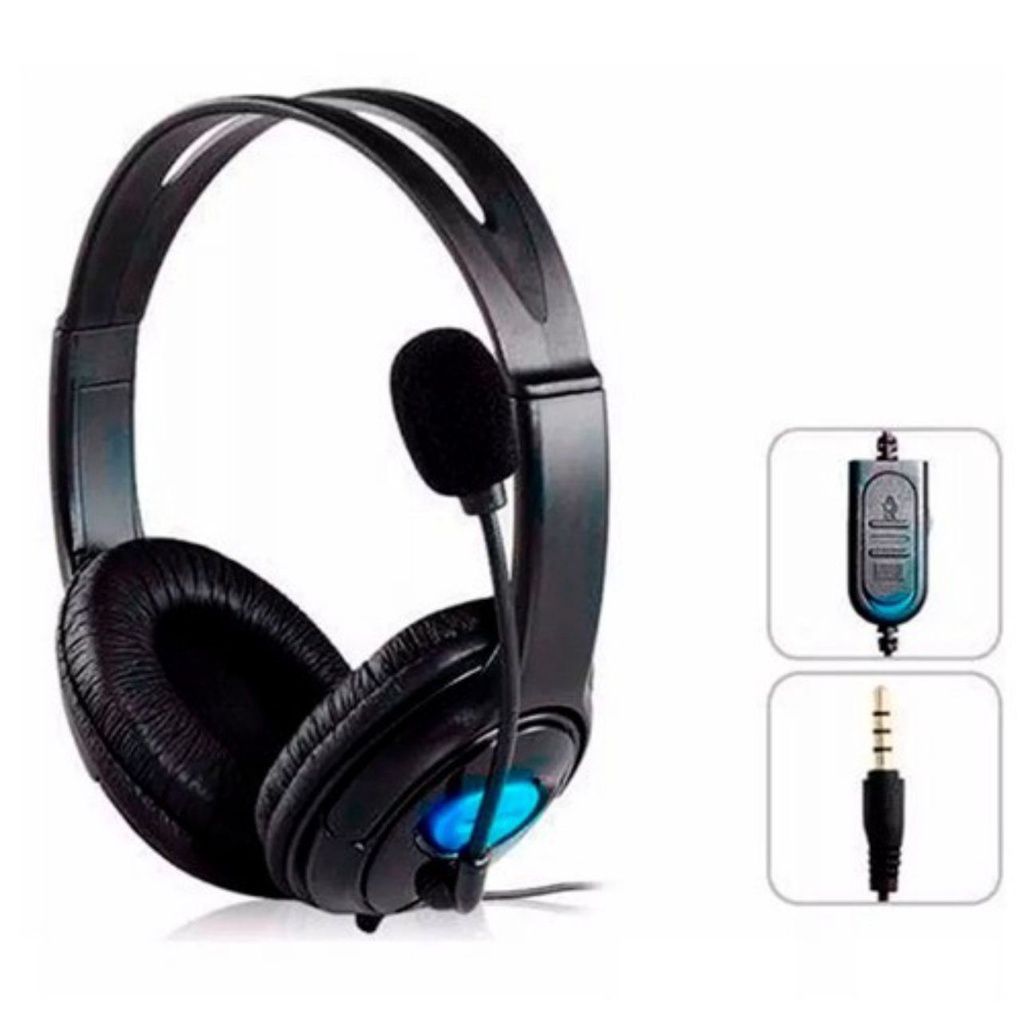 Headset Gamer Fone de Ouvido Com Microfone Para PS4, PS5, X-one, Celula e PC