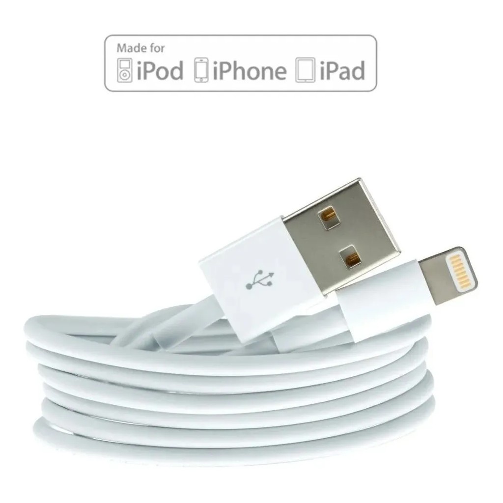Câble Rond LDNIO LS07I Pour IPhone – Blanc-vert, 1 Mètre – Compatible IPhone 5 à X