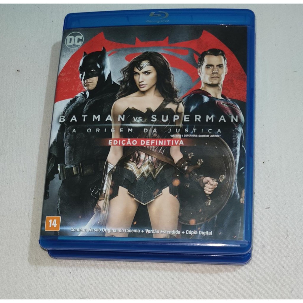 Blu-ray Batman Vs Superman - capa exclusiva saraiva com Mulher Maravilha - Raro