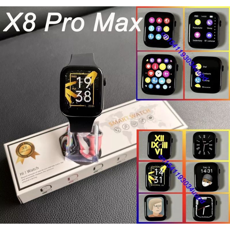 Smartwatch X8 Max, relógio inteligente via bluetooth /faz e recebe ...