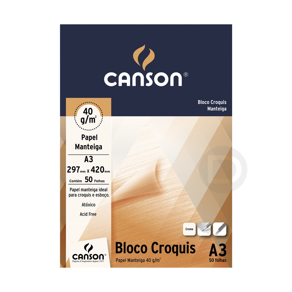 Bloco Croquis Papel Manteiga A3 40g - Canson Tattoo em Oferta na Shopee