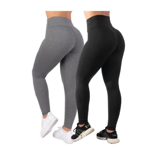kit 2 calça legging suplex feminina lisa cintura alta academia fitness confortável não fica transparente