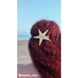 Estrela NATURAL tamanho P, M e G. Envernizadas! Acessórios para cabelo. moda Praia-verão! Praianas e Sereia