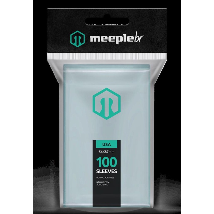 Sleeve Meeple BR USA Padrão 56 x 87 - 100 unidades