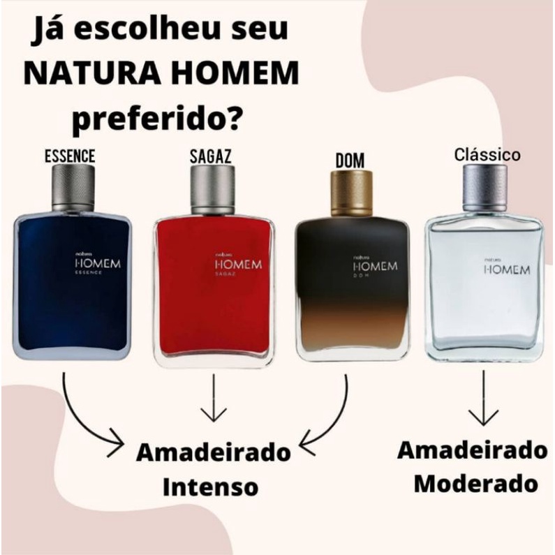 Perfume Masculino Natura Homem - 100ml (Escolha sua fragrância)
