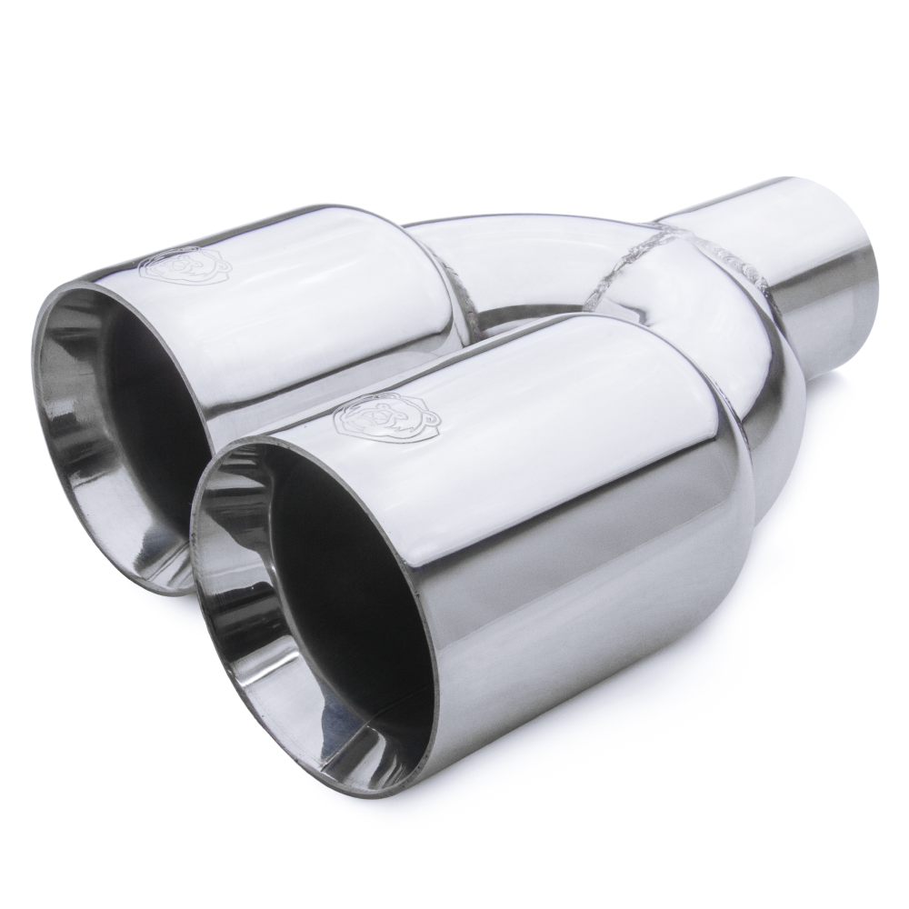 Ponteira Esportiva Universal Saída Dupla 3,5 Polegadas em Aço Inox Barenwald Dorfen Acabamento Polida UP! Golf Jetta Passat Polo Golf GTI TSI Astra Argo Onix Compass Renegade