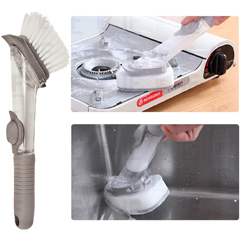 Escova De Cozinha Com Suporte Dispensadora De Sabão - Home & Living