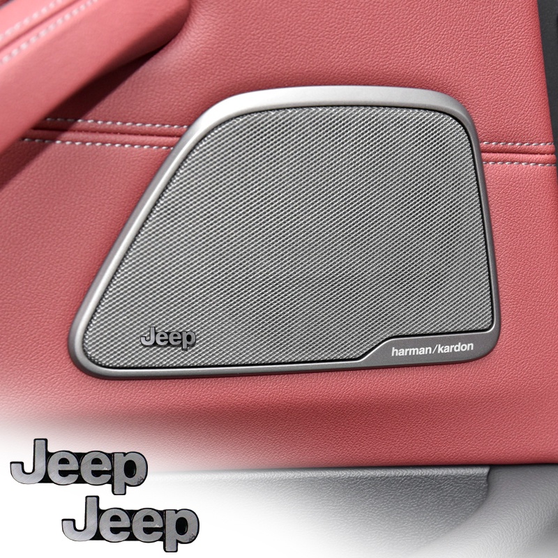 3D Estilo Do Logotipo Carro Chifre Decoração Adesivos De Controle Central De Áudio Adesivo Para JEEP Grand Cherokee Commander Renegade Wrangler Compass Patriot
